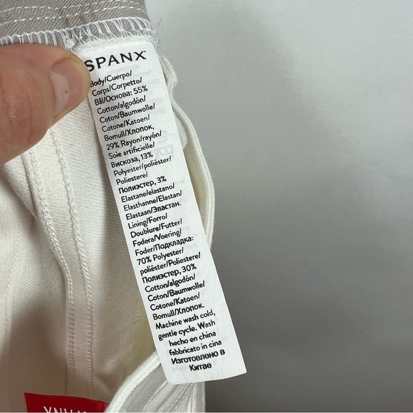 Spanx women’s Stretch Twill Wide Leg Pants size S cropped white - Picture 9 of 10